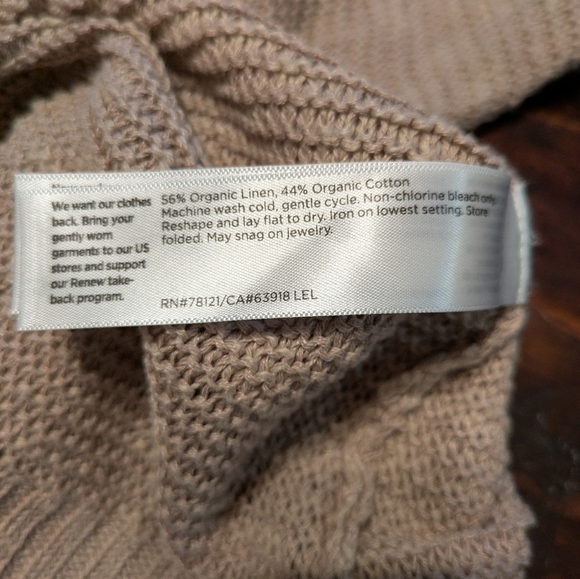 Eileen Fisher Knit Sweater S Oatmeal Color - Picture 7 of 10